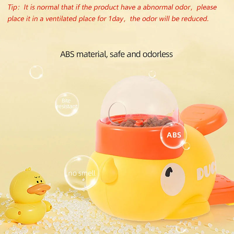 Yellow Duck Interactive Feeder - Anti-Treat Feeder Puzzle for Pets