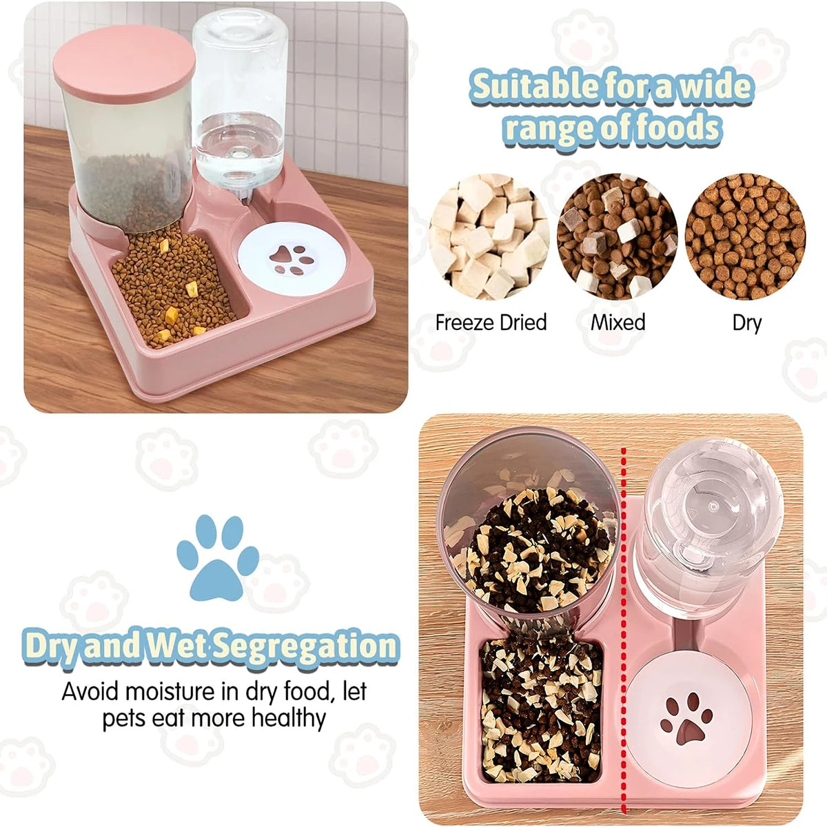 2-in-1 Automatic Feeder for Cats and Dogs