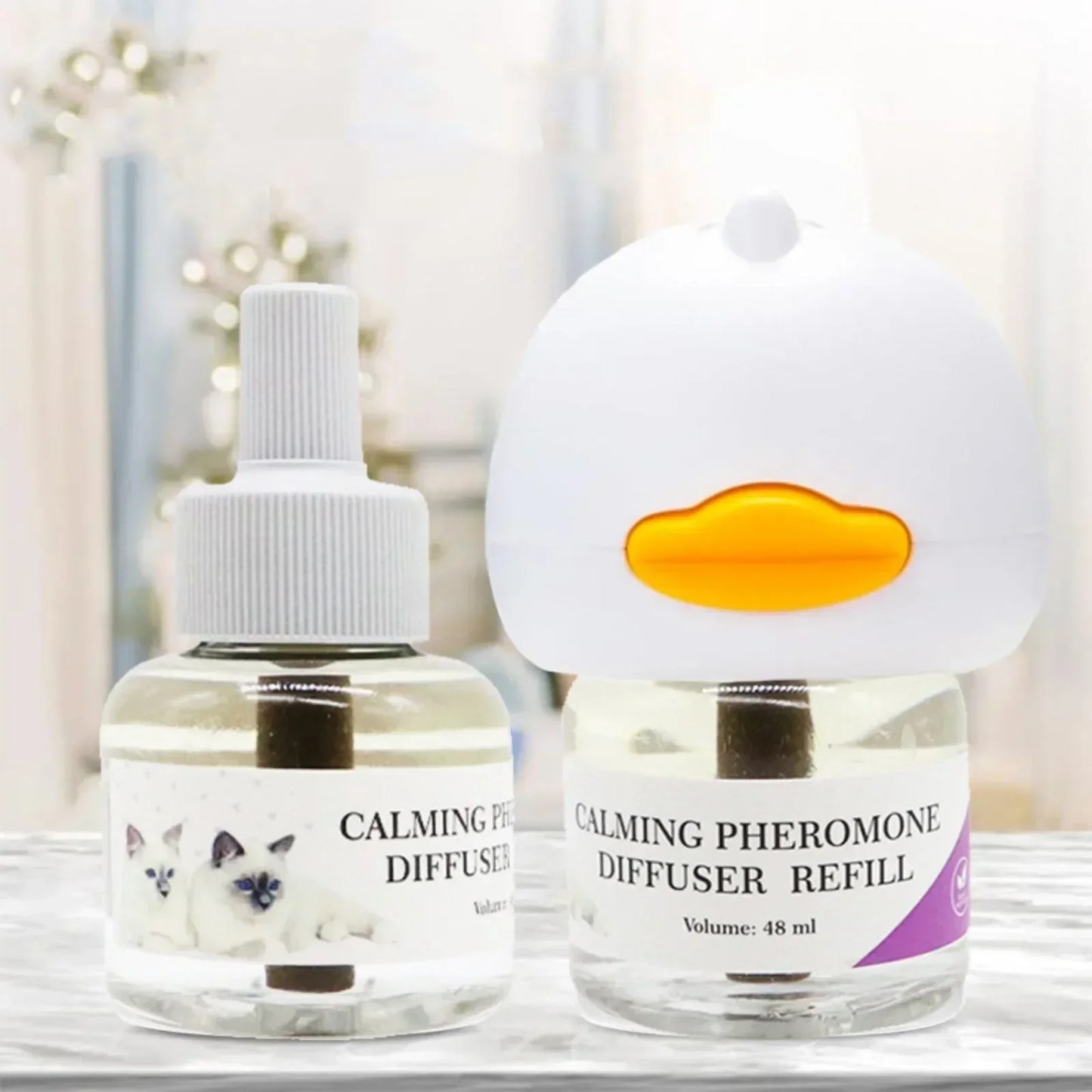Calming Pheromone Diffuser Kit for Cats - 30-Day Refill and Relaxing Spray