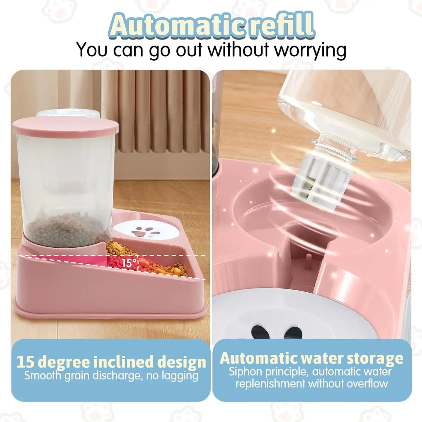 2-in-1 Automatic Feeder for Cats and Dogs