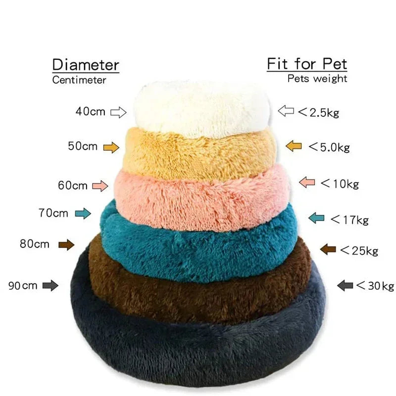 Premium Ultra Soft Donut Bed for Cats and Dogs with Calming Effect