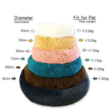 Premium Ultra Soft Donut Bed for Cats and Dogs with Calming Effect