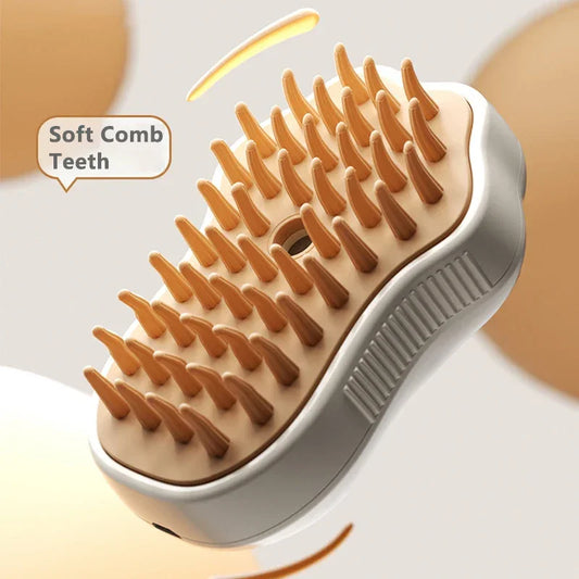3-in-1 Electric Pet Brush with Steam - Spray Massager for Dogs and Cats