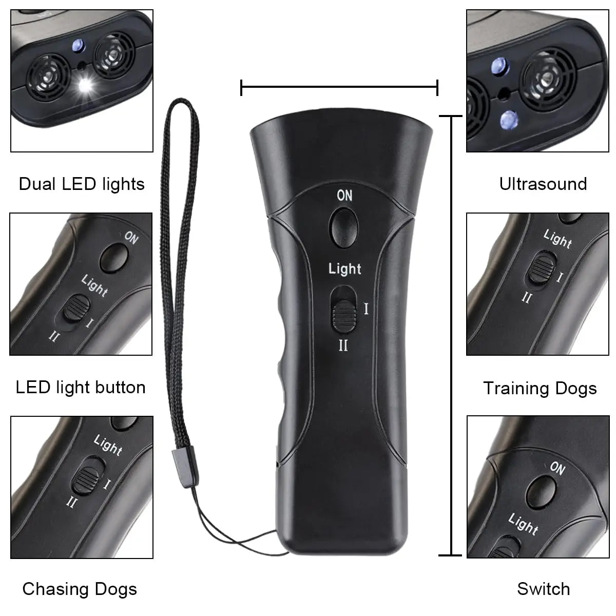 Dispositivo Anti-Latido Ultrassônico com LED - Repelente Educativo sem Bateria