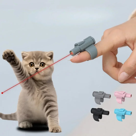 Mini Portable Laser Pointer for Cats - Fingertip Design for Interactive Play