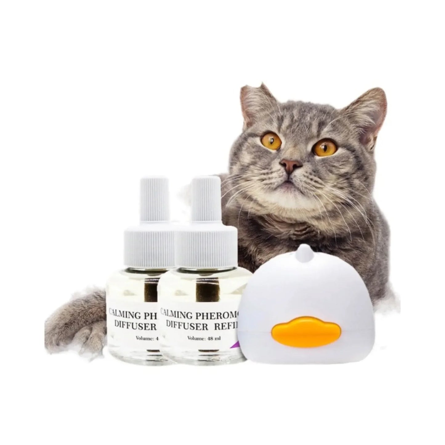 Calming Pheromone Diffuser Kit for Cats - 30-Day Refill and Relaxing Spray