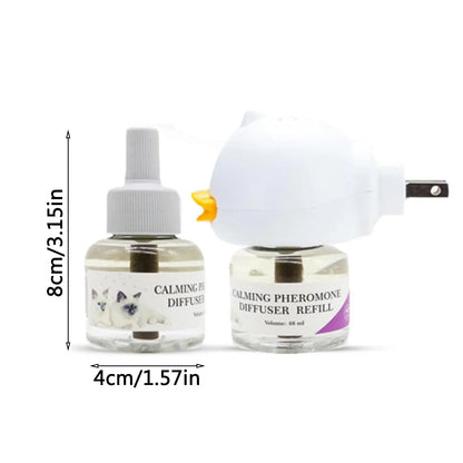 Calming Pheromone Diffuser Kit for Cats - 30-Day Refill and Relaxing Spray