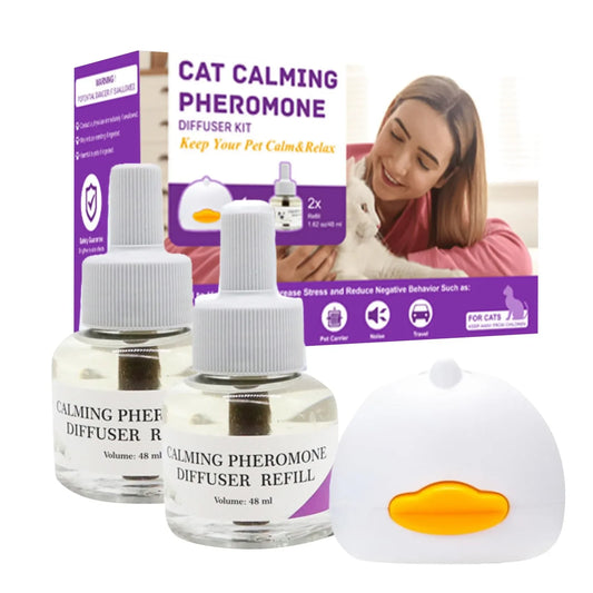 Calming Pheromone Diffuser Kit for Cats - 30-Day Refill and Relaxing Spray