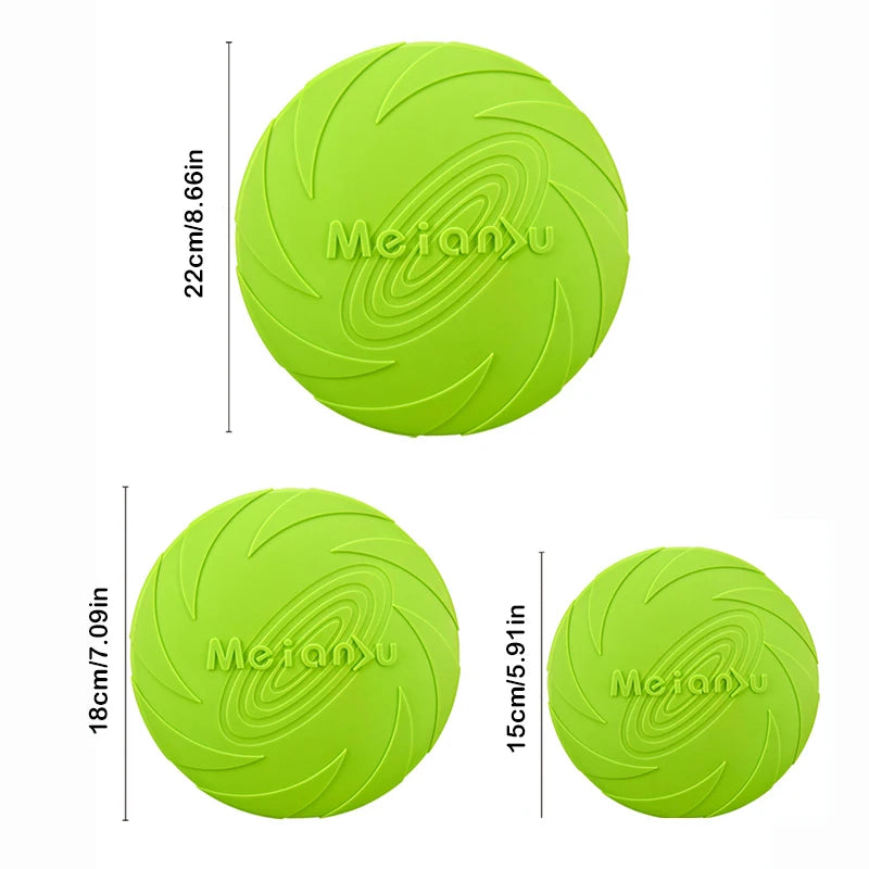 Silicone Flying Disc for Dogs - Bite-Resistant Multicolor Interactive Toy